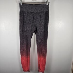 Primark Hot Pink Gray Ombre Work Out Leggings Womens Size Medium 8-10